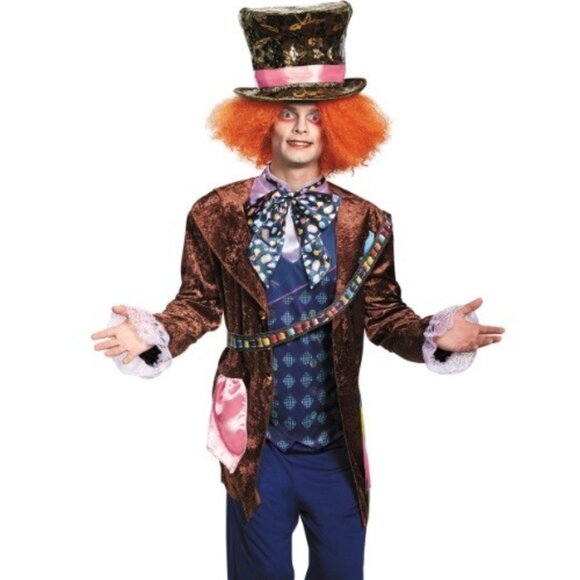 Disney Mad Hatter Costume with Orange and Brown - Picture 1 of 14